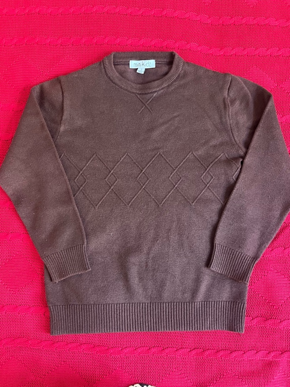 Kids Brown Crewneck Sweater